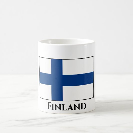 Finnische Flagge Kaffeetasse (Mittel)