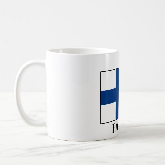Finnische Flagge Kaffeetasse (Links)