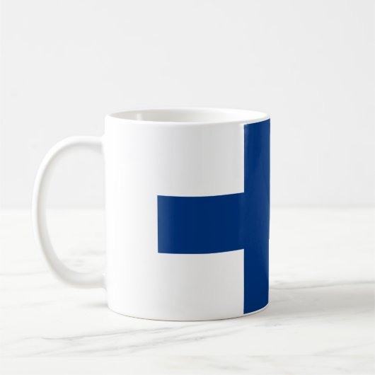 Finnische Flagge Kaffeetasse (Links)