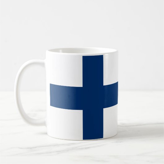 Finnische Flagge Kaffeetasse (Links)