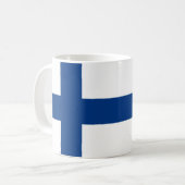 Finnische Flagge Kaffeetasse (Vorderseite Links)