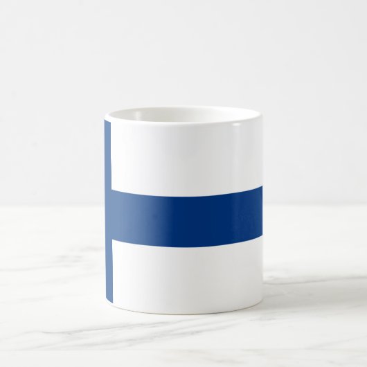 Finnische Flagge Kaffeetasse (Mittel)