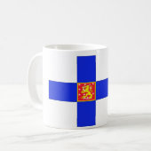Finnische Flagge Kaffeetasse (Vorderseite Links)