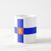 Finnische Flagge Kaffeetasse (Mittel)