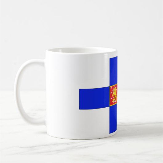 Finnische Flagge Kaffeetasse (Links)