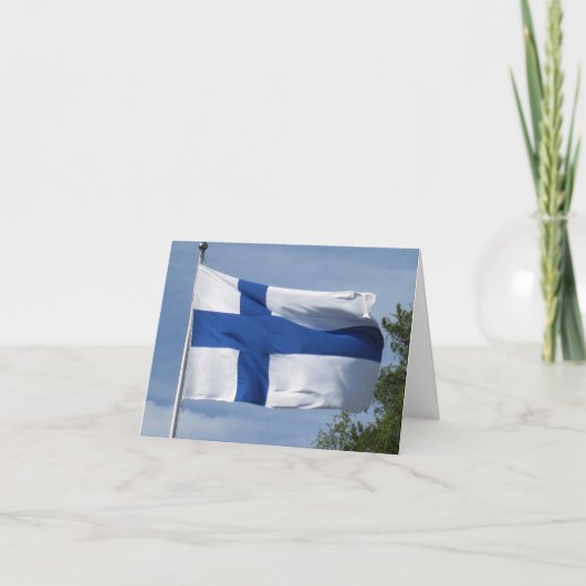 Finnische Flagge Karte (Vorderseite)