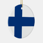 Finnische Flagge Keramik Ornament (Rechts)
