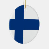 Finnische Flagge Keramik Ornament (Rechts)