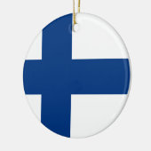 Finnische Flagge Keramik Ornament (Links)