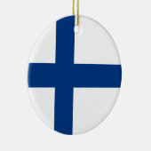 Finnische Flagge Keramik Ornament (Rechts)