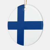 Finnische Flagge Keramik Ornament (Links)