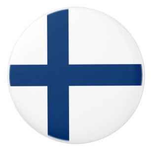 Finnische Flagge Keramikknauf
