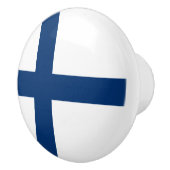 Finnische Flagge Keramikknauf (Rechts)
