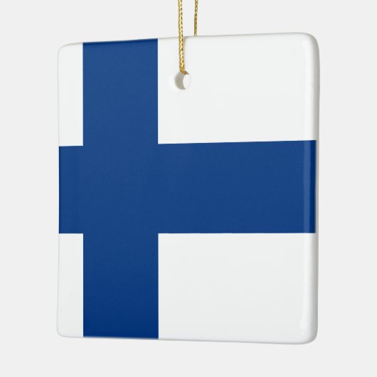 Finnische Flagge Keramikornament (Links)