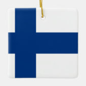 Finnische Flagge Keramikornament (Vorderseite)