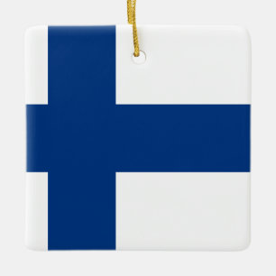 Finnische Flagge Keramikornament