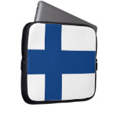 Finnische Flagge - Laptop-Sieb Laptopschutzhülle (Vorne Rechts)