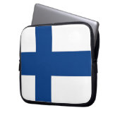 Finnische Flagge - Laptop-Sieb Laptopschutzhülle (Vorderseite Links)