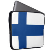 Finnische Flagge Laptopschutzhülle (Vorne Rechts)