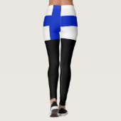 Finnische Flagge Leggings (Rückseite)