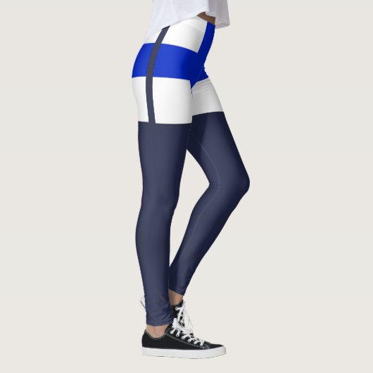 Finnische Flagge Leggings (Rechts)