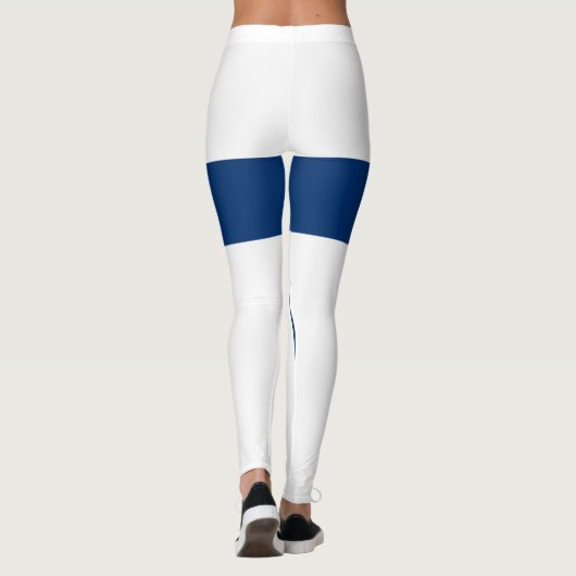 Finnische Flagge Leggings (Rückseite)