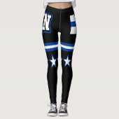 Finnische Flagge Leggings (Vorderseite)