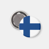 Finnische Flagge Magnet (Vorderseite/Rückseite)