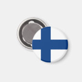Finnische Flagge Magnet (Vorderseite/Rückseite)