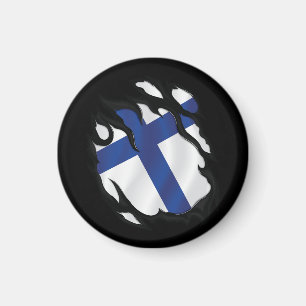 Finnische Flagge Magnet