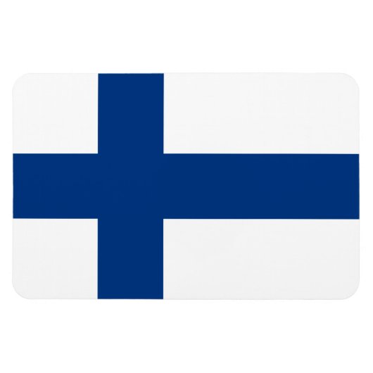 Finnische Flagge Magnet (Horizontal)