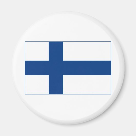 Finnische Flagge Magnet (Vorne)