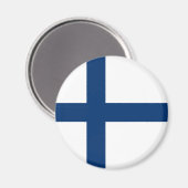 Finnische Flagge Magnet (Vorderseite/Rückseite)