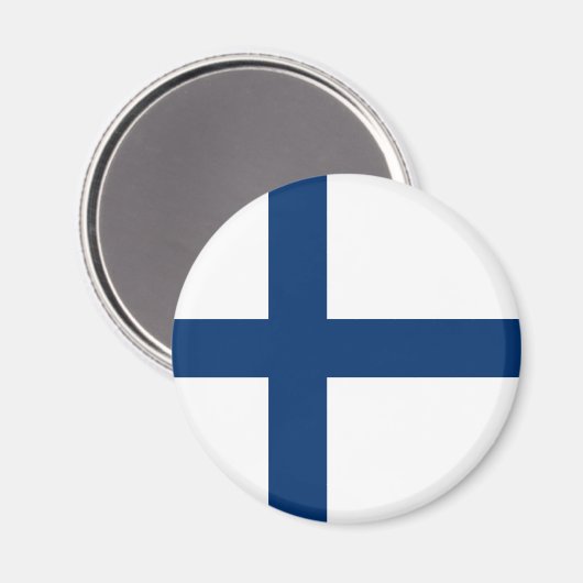 Finnische Flagge Magnet (Vorderseite/Rückseite)