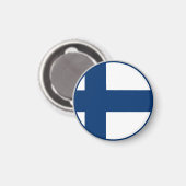 Finnische Flagge Magnet (Vorderseite/Rückseite)