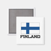 Finnische Flagge Magnet (Vorderseite/Rückseite)