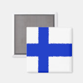 Finnische Flagge Magnet (Vorderseite/Rückseite)