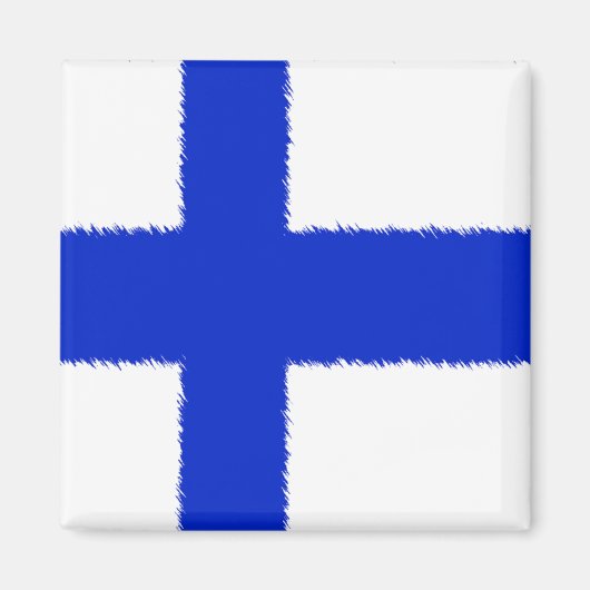 Finnische Flagge Magnet (Vorne)