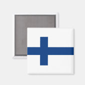 Finnische Flagge Magnet (Vorderseite/Rückseite)