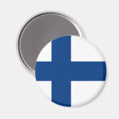 Finnische Flagge Magnet (Vorderseite/Rückseite)