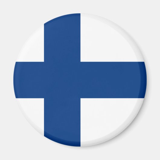 Finnische Flagge Magnet (Vorne)