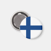 Finnische Flagge Magnet (Vorderseite/Rückseite)
