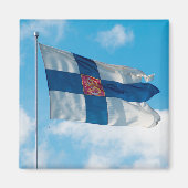 Finnische Flagge Magnet (Vorne)