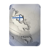 Finnische Flagge Magnet (Vertikal)