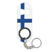 Finnische Flagge Mini Flaschenöffner (Rückseite)