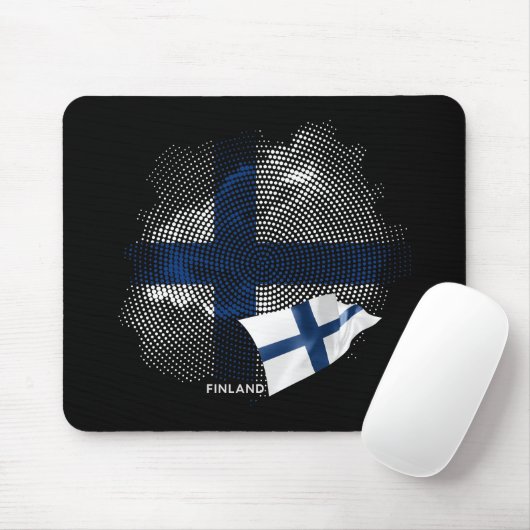 Finnische Flagge Mousepad (Mit Mouse)