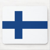 Finnische Flagge Mousepad (Vorne)