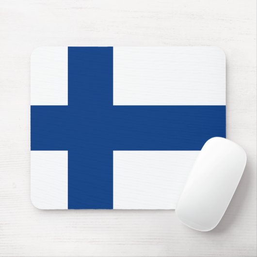 Finnische Flagge Mousepad (Mit Mouse)