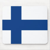 Finnische Flagge Mousepad (Vorne)