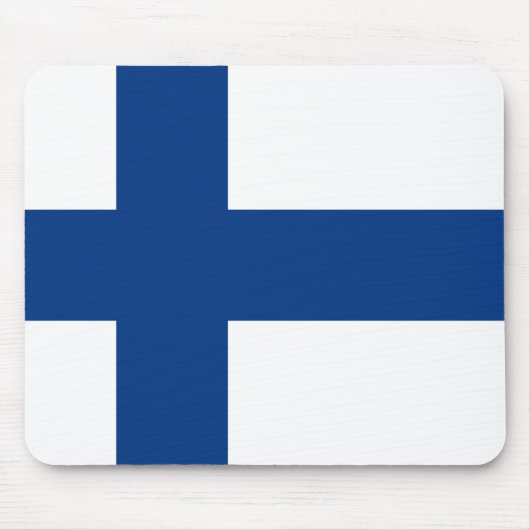 Finnische Flagge Mousepad (Vorne)